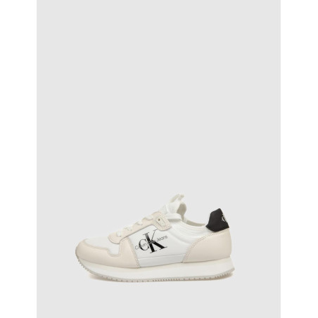 ZAPATILLA CALVIN KLEIN RUNNER SOCK LACEUP ML LTH BLANCO