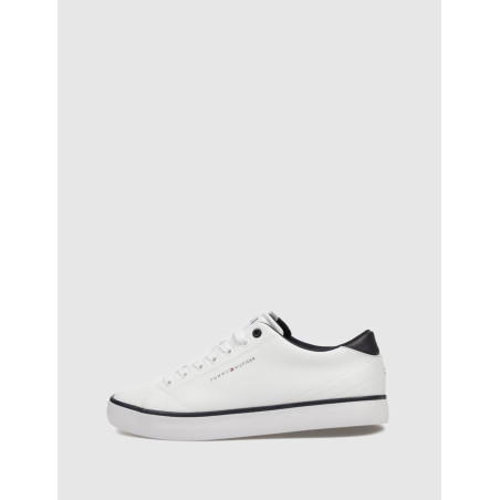 ZAPATILLA TOMMY HILFIGER TH HI VULC CORE LOW LEATHER BLANCO