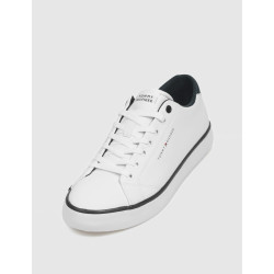 ZAPATILLA TOMMY HILFIGER TH HI VULC CORE LOW LEATHER BLANCO