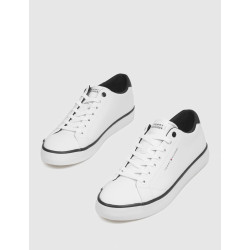 ZAPATILLA TOMMY HILFIGER TH HI VULC CORE LOW LEATHER BLANCO