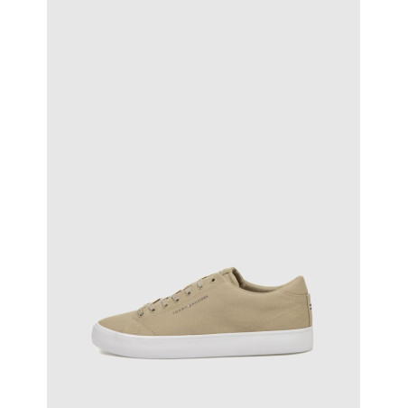 ZAPATILLA TOMMY HILFIGER TH HI VULC LOW CANVAS BEIG