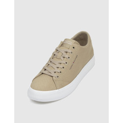 ZAPATILLA TOMMY HILFIGER TH HI VULC LOW CANVAS BEIG