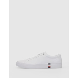 ZAPATILLA TOMMY HILFIGER CORPORATE LEATHER DETAIL BLANCO