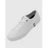 ZAPATILLA TOMMY HILFIGER CORPORATE LEATHER DETAIL BLANCO