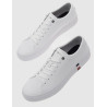 ZAPATILLA TOMMY HILFIGER CORPORATE LEATHER DETAIL BLANCO