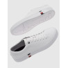 ZAPATILLA TOMMY HILFIGER CORPORATE LEATHER DETAIL BLANCO