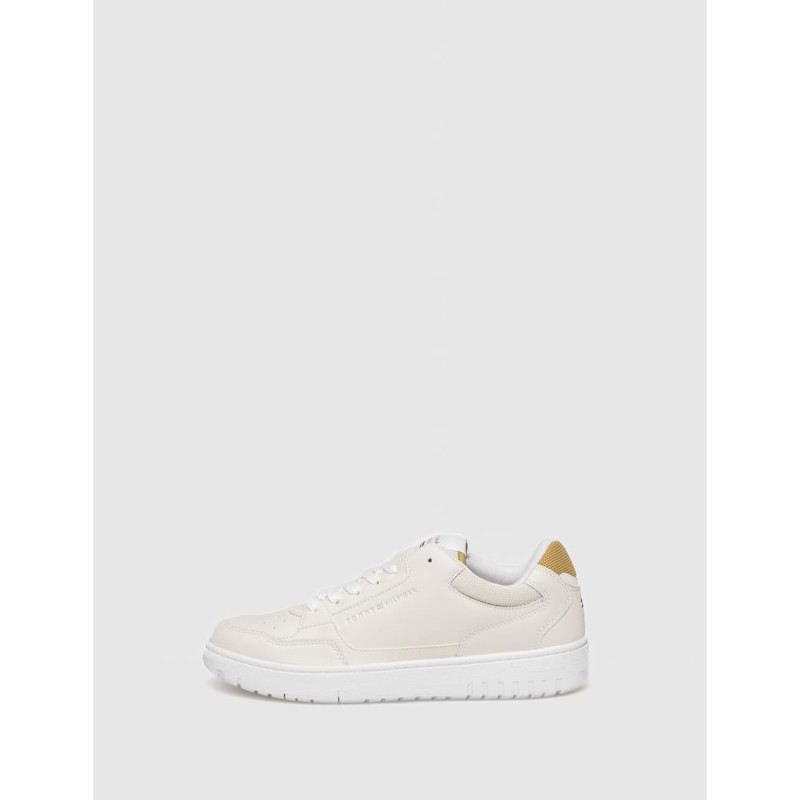ZAPATILLA TOMMY HILFIGER TH BASKET CORE LEATHER BEIG