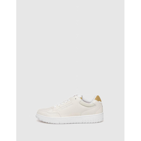ZAPATILLA TOMMY HILFIGER TH BASKET CORE LEATHER BEIG