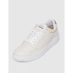 ZAPATILLA TOMMY HILFIGER TH BASKET CORE LEATHER BEIG