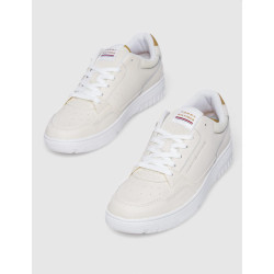 ZAPATILLA TOMMY HILFIGER TH BASKET CORE LEATHER BEIG