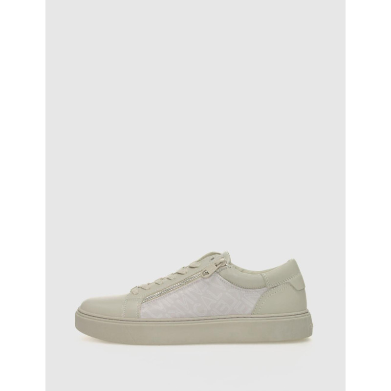 ZAPATILLA CALVIN KLEIN LOW TOP LACE UP W/ZIP BEIG