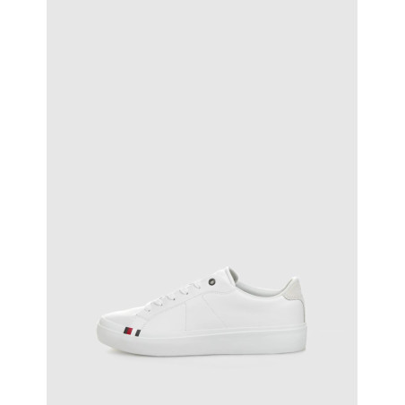 ZAPATILLA TOMMY HILFIGER THICK VULC LOW PREMIUM LTH BLANCO