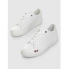ZAPATILLA TOMMY HILFIGER THICK VULC LOW PREMIUM LTH BLANCO
