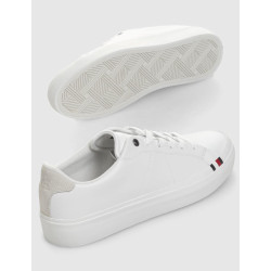 ZAPATILLA TOMMY HILFIGER THICK VULC LOW PREMIUM LTH BLANCO