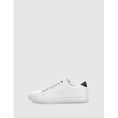 ZAPATILLA TOMMY HILFIGER HI VULC STREET LOW LTH ESS BLANCO