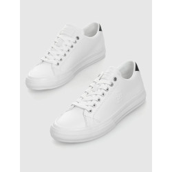 ZAPATILLA TOMMY HILFIGER HI VULC STREET LOW LTH ESS BLANCO