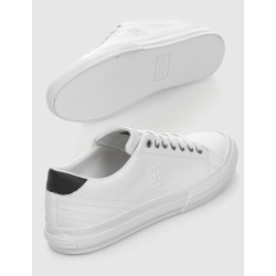 ZAPATILLA TOMMY HILFIGER HI VULC STREET LOW LTH ESS BLANCO