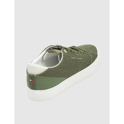 ZAPATILLA URBANA TOMMY HILFIGER TH HI VULC LOW SUMMER CVS VERDE
