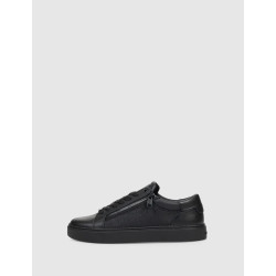 ZAPATILLA URBANA CALVIN KLEIN LOW TOP LACE UP W/ZIP MONO NEGRO