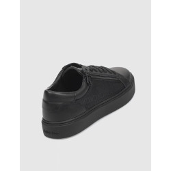 ZAPATILLA URBANA CALVIN KLEIN LOW TOP LACE UP W/ZIP MONO NEGRO