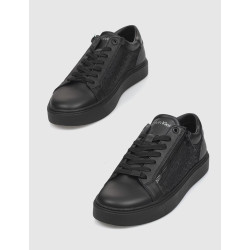 ZAPATILLA URBANA CALVIN KLEIN LOW TOP LACE UP W/ZIP MONO NEGRO
