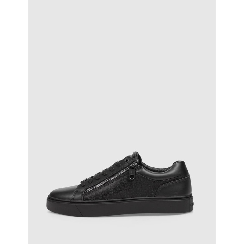 ZAPATILLA CALVIN KLEIN LOW TOP LACE UP W/ZIP MONO NEGRO