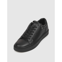 ZAPATILLA CALVIN KLEIN LOW TOP LACE UP W/ZIP MONO NEGRO