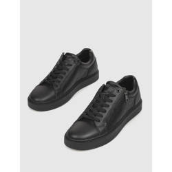 ZAPATILLA CALVIN KLEIN LOW TOP LACE UP W/ZIP MONO NEGRO