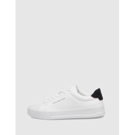 ZAPATILLA TOMMY HILFIGER TH COURT LTH DETAIL ESS BLANCO