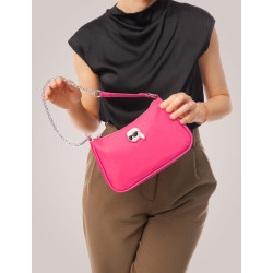 BOLSO KARL LAGERFELD K/IKONIK 2.0 NYLON SM ZIP SB FUXIA