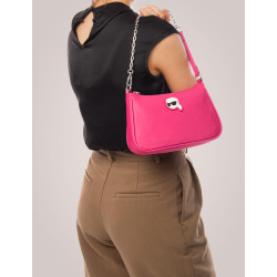 BOLSO KARL LAGERFELD K/IKONIK 2.0 NYLON SM ZIP SB FUXIA