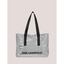 BOLSO MUJER KARL LAGERFELD K/ESSENTIAL COATED SHOPPER PLATA