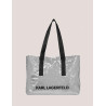 BOLSO MUJER KARL LAGERFELD K/ESSENTIAL COATED SHOPPER PLATA