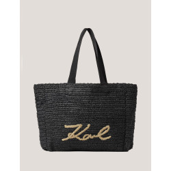 BOLSO KARL LAGERFED K/SIGNATURE BEACH TOTE RAF NEGRO