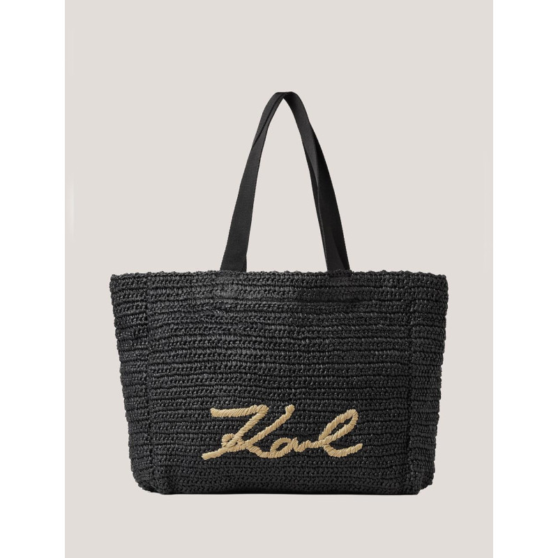 BOLSO KARL LAGERFED K/SIGNATURE BEACH TOTE RAF NEGRO