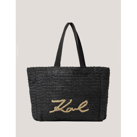 BOLSO KARL LAGERFED K/SIGNATURE BEACH TOTE RAF NEGRO