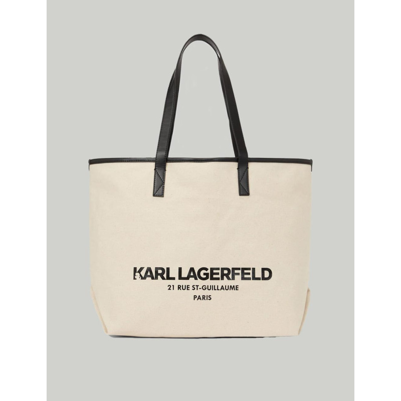 BOLSO KARL LAGERFED RSG CANVAS SHOPPER BEIG