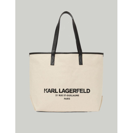 BOLSO KARL LAGERFED RSG CANVAS SHOPPER BEIG