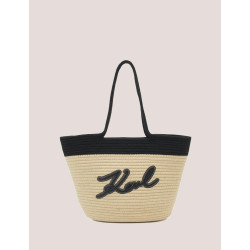 BOLSO MUJER KARL LAGERFELD K/SIGNATURE BEACH BASKET NEGRO