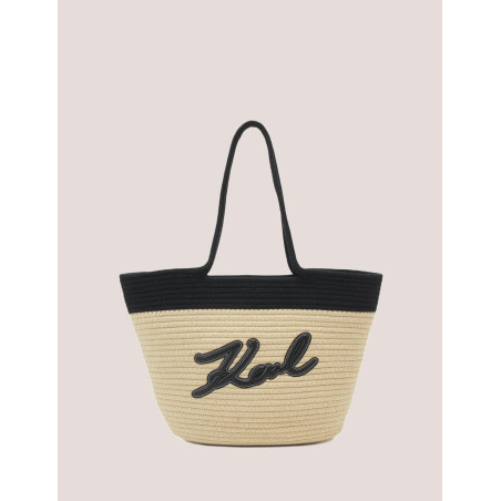 BOLSO MUJER KARL LAGERFELD K/SIGNATURE BEACH BASKET NEGRO