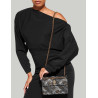 BOLSO KURT GEIGER FABRIC MINI KENSINGTON NEGRO