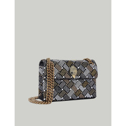 BOLSO KURT GEIGER FABRIC MINI KENSINGTON NEGRO