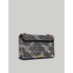 BOLSO KURT GEIGER FABRIC MINI KENSINGTON NEGRO