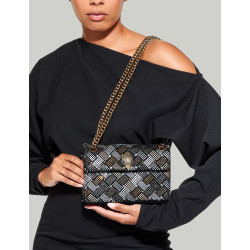 BOLSO KURT GEIGER FABRIC MINI KENSINGTON NEGRO