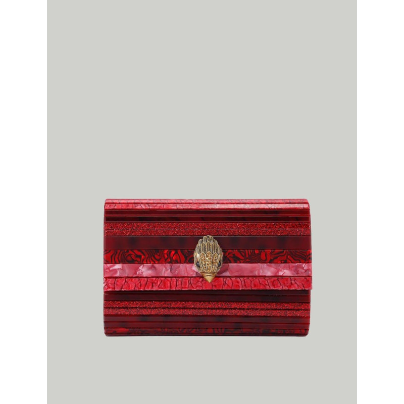 BOLSO KURT GEIGER PARTY EAGLE CLUTCH ROJO