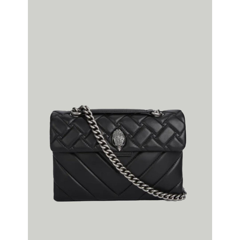BOLSO KURT GEIGER LEATHER KENSINGTON X BAG  NEGRO