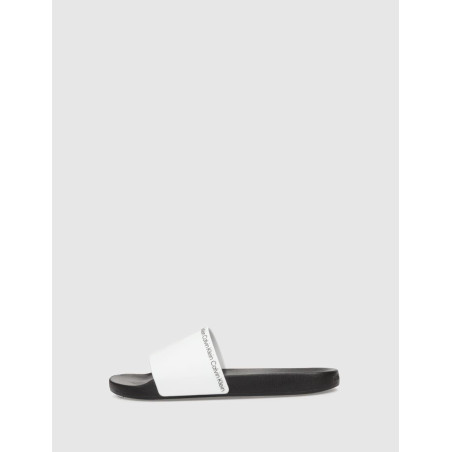 CHANCLA CALVIN KLEIN POOL SLIDE RUBBER BLANCO