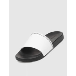 CHANCLA CALVIN KLEIN POOL SLIDE RUBBER BLANCO