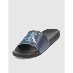 CHANCLA CALVIN KLEIN SLIDE LENTICULAR AZUL