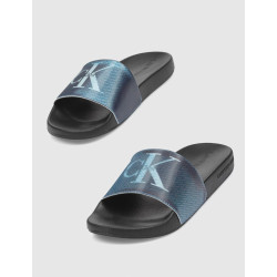 CHANCLA CALVIN KLEIN SLIDE LENTICULAR AZUL